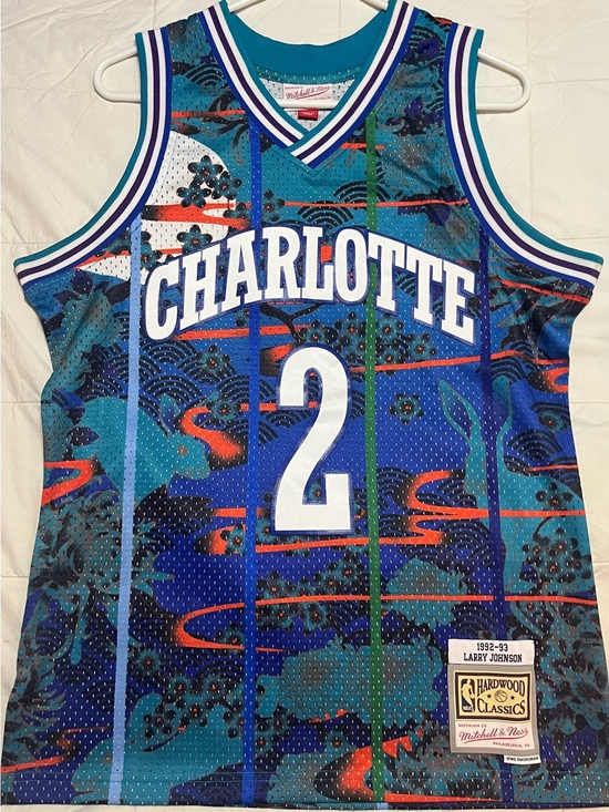 Mitchell & Ness Other - Mitchell & Ness Charlotte Hornets Larry Johnson 1992-93 HWC Swingman Jersey
